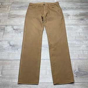 Linksoul Pants Boardwalker Men 34 Brown Cotton Blend Stretch Golf Chino 5-Pocket